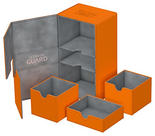 Ultimate Guard ugd010779 Twin Flip 'n 'Tray Deck Case 200 + Estándar Tamaño Xeno Skin Naranja