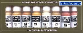 Vallejo-3070124 70124 VALLEJO Model Color Set 8 Col, Surtido (3070124)