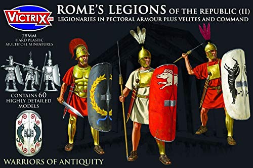 Victrix VXA008 - Legiones De La República De Roma (II) - Juego De Cajas De 60 Figuras - Miniaturas De Plástico De 28 mm - Romano