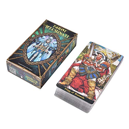 vogueyouth Illuminati Kit Tarot Cards - 78 Cartas de Tarot a Todo Color para Juegos de Fiestas Familiares