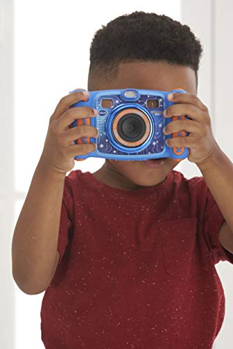 VTech Kidizoom Duo 5.0, Cámara de Fotos Digital para Niños, 5 MP, Pantalla a Color, 2 Objetivos, Azul, Versión Inglesa