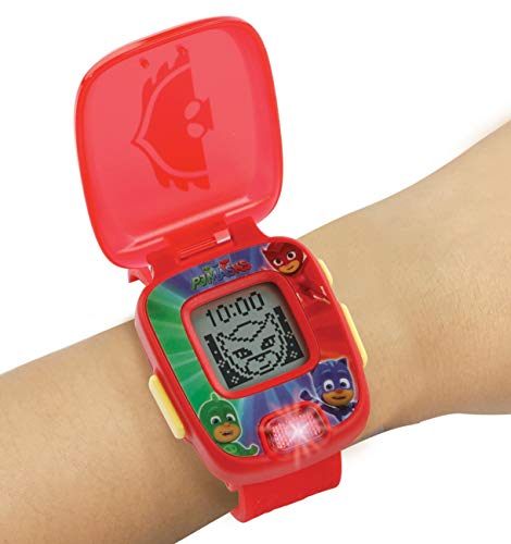 VTech PJ Masks Buhita, Reloj Digital Educativo Que estimula el Aprendizaje e incorpora minijuegos y Actividades, Color Rojo (3480-175857)