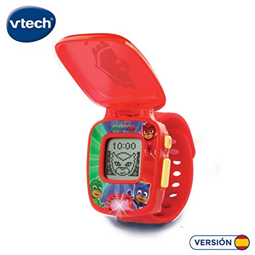 VTech PJ Masks Buhita, Reloj Digital Educativo Que estimula el Aprendizaje e incorpora minijuegos y Actividades, Color Rojo (3480-175857)