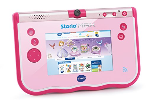 VTech- Storio MAX Tablet educativa para niños, multifunción, Pantalla táctil de 5", cámara giratoria 180º, Fotos y vídeos (80-183857), Color Rosa (3480-183857)