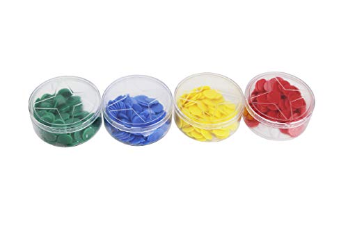 Wagtail Marcador de Plástico 4 Colores Fichas de Bingo para Juego de Bingo Accesorios de Juego