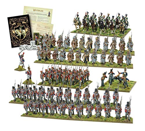 WAR-301510002 - Juegos De Warlord - Black Powder - Waterloo Starter Set - 2da Edición - Miniaturas De Guerras Napoleónicas De 28 mm - Infantería Británica De Hannover Y Francia - Caballería