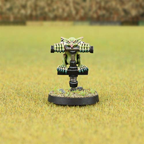 War World Gaming Gutrot Greenskins - Jugador Especial Goblin con Pogo Stick - 28mm Escala Fútbol Fantástico Miniaturas Figuras Blood Bowl Coleccionismo Minis