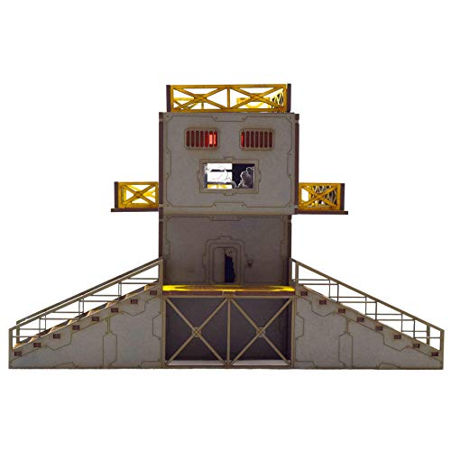 War World Gaming Industry of War Torre Defensiva de Servicio de Energía - Prepintado – 28mm Escala Wargaming Terreno Juego Guerra Wargame Modelo Miniatura Seguimiento Envío