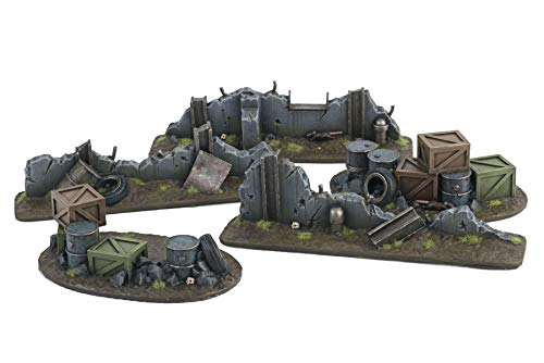 War World Gaming War-Torn City Kit “Escombros” y Barricadas – Escala 28mm/Heroica, Sci-Fi, Wargame Futurista, Miniaturas, Apocalipsis Zombi, Necromunda, Wargaming