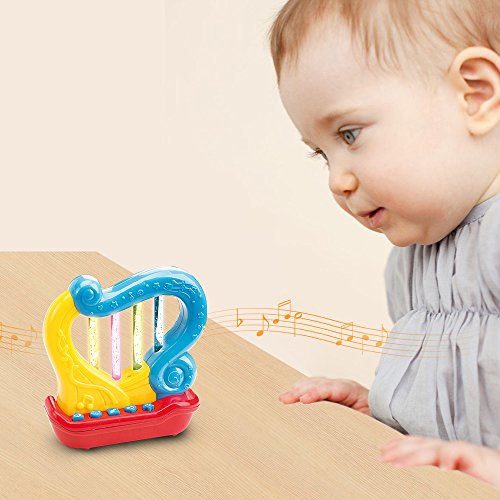 WEofferwhatYOUwant Arpa Musical Juguete Unisex . Juguetes Educativos con Canciones Infantiles . El Instrumento Musical Bebés De 18 Meses - 24 Meses En Adelante