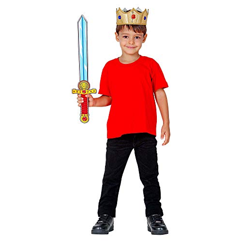 WIDMANN 97300 – Espada de León Corazón de espuma suave, para niños, medievales, espada de juego, armas, soldados, caballeros, fiestas temáticas, carnaval
