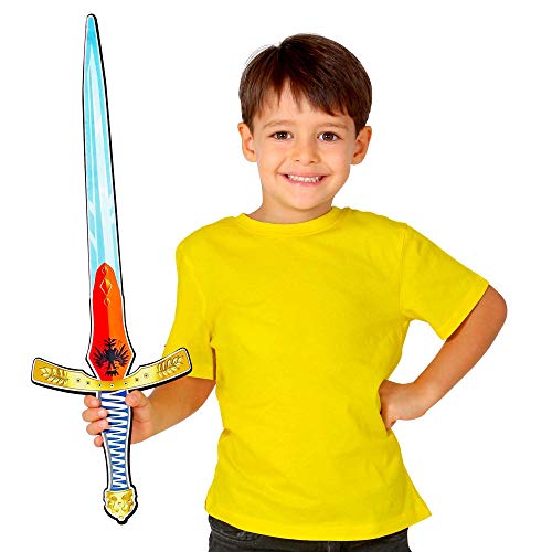 WIDMANN 97302 - Espada de caballero de espuma suave, para niños, medievales, espada de juego, arma, soldado, espada de caballero, fiesta temática, carnaval