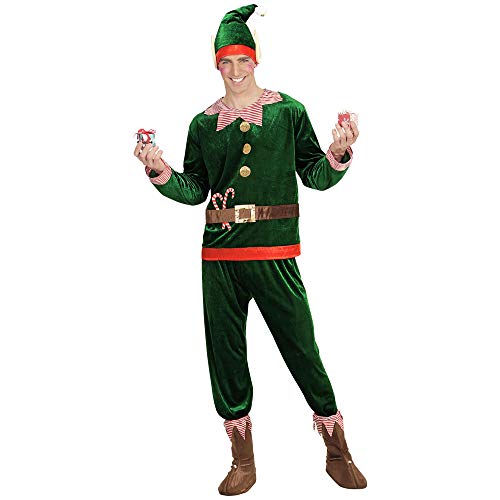 WIDMANN- Disfraz de Elf Santas para adultos, Color blanco, large (08733)