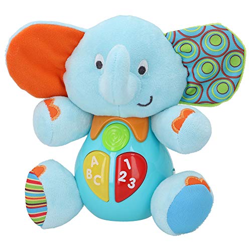 winfun - Peluche Elefante para bebés que habla y luces de colores, Idioma: Español (85178)