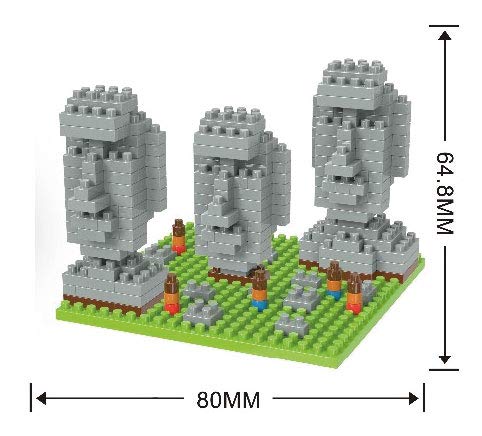 Wise Hawk Estatuas de la Isla de Pascua. Modelo de Arquitectura para armar con nanobloques