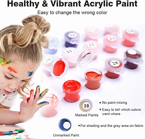 WISKALON Pintura por números para Adultos DIY Pintura al óleo Kit con Pinceles y Pinturas para Niños Principiantes - Gato Colorido Sin Marco 16 X 20 Pulgadas