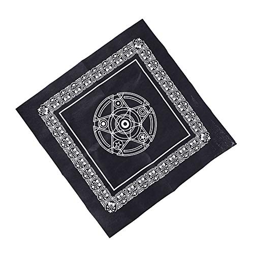 WLKK Mantel Especial de Tarot de 49x49 cm, Mantel de Tarot de Juego de Mesa astrológico no Tejido, Suministros de brujería(Purple)