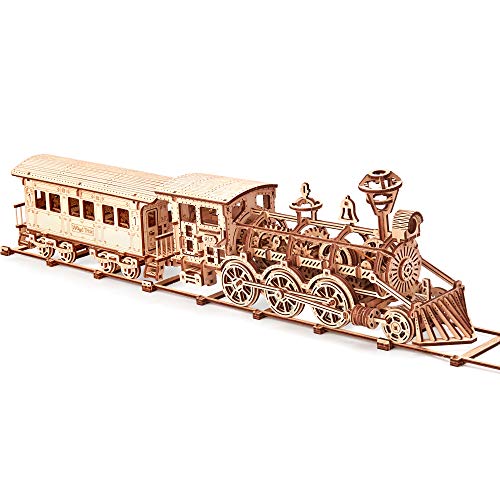 Wood Trick - Locomotora R17 - Puzzle 3D madera - Rompecabezas adultos - Ensamblaje sin pegamento - 405 piezas
