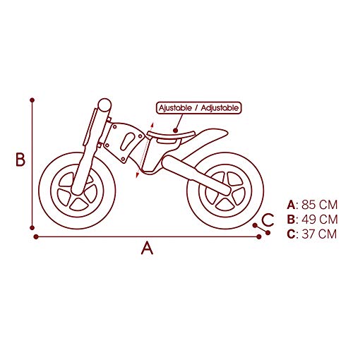 WOOMAX - Bici sin pedales madera niños 2-5 años (85370)