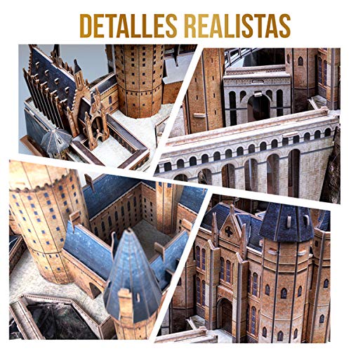 World Brands - Harry Potter - Castillo de Hogwarts Puzzles 3D, Kit de Construcción, Multicolor, DS1013H
