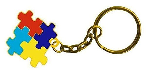 Wristbands Online - Llavero con símbolo del autismo (objetos para crear conciencia sobre esta enfermedad)