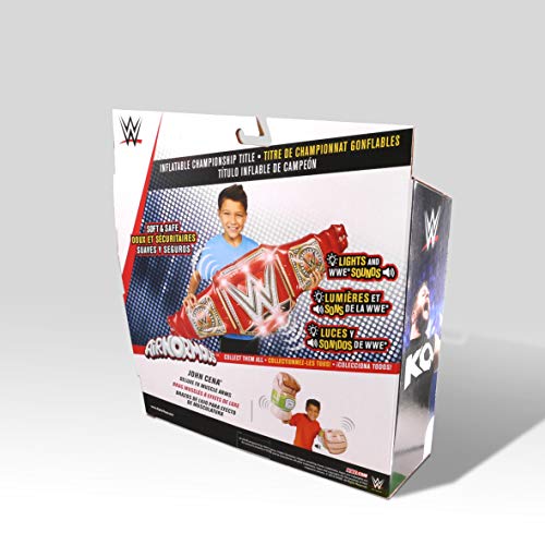 WWE Airnormous | Banner Inflable de cinturón masivo | WWE Universal Championship | Cinturón DLX WWE con Sonidos | Juego de rol | 137 cm de Ancho