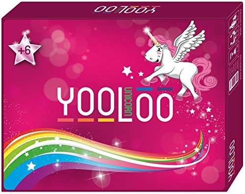 YOOLOO Unicorn – El divertido juego de cartas para niños, padres y amigos de los unicornios (de 2 a 8 personas, 2 variantes de juego)