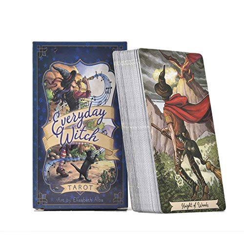 YOYOTECH Cartas de Tarot Art Nouveau Doradas en inglés Guía en PDF Deck Party Playing Games Fate Adivination Everyday Witch Cards Juegos de Mesa