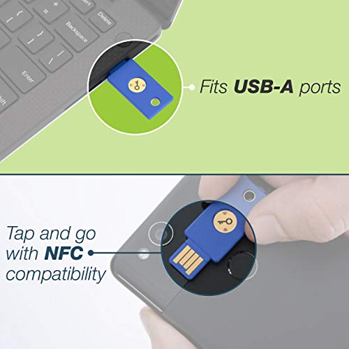 Yubico Security Key NFC - U2F and FIDO2, USB-A, NFC, Two-Factor Authentication