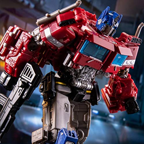 YUIOP Transformers Coche Juguete Robot Car, Transformación de Regalos La Figura de Acción de Deformación Optimus Prime 18cm