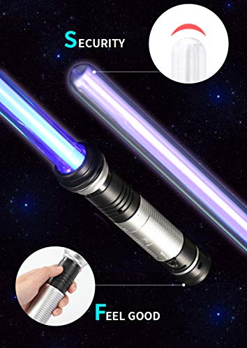YUY Guerra De Las Galaxias, Toy Spirit Lightsaber Juguete Luminoso LED, Espada Láser Retráctil Que Cambia De Color por Inducción, Led Luminoso