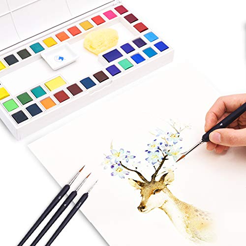 Zoohot 11 Piezas Pinceles para Pintura, Miniatura Cepillos para Pintura de Arte Brochas Redondas de Arte Profesionales