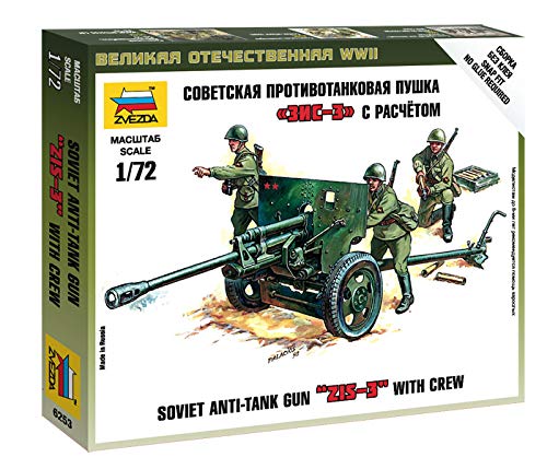 Zvezda Models 1/72 Zis-3 Soviet Gun with Crew Model Kit