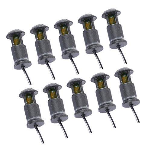 10pcs Modelo de Lámpara de Calle con Farolas en Miniatura LED para Maquetas