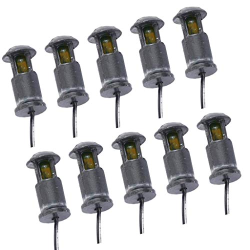 10pcs Modelo de Lámpara de Calle con Farolas en Miniatura LED para Maquetas