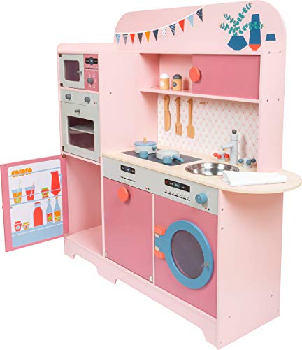 11465 Cocina infantil, Sueño de niña, small foot, de madera, cocina multifuncional, juego de rol , color/modelo surtido