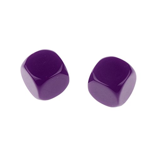 25pcs Juegos de Mesa Dados de Seis Caras D & D TRPG Opaco Blanco - Púrpura