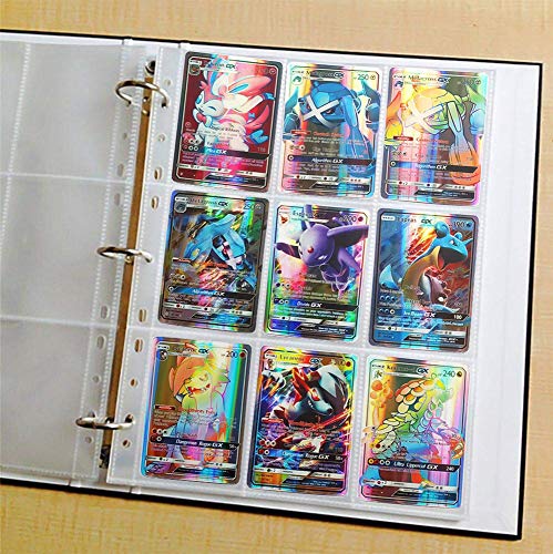 450 Pockets Juego de Fundas para Cartas Almacenamiento Coleccionables Transparente Impermeable Trading Card Sleeves Pokemon Albumes 50 Páginas, Neutral