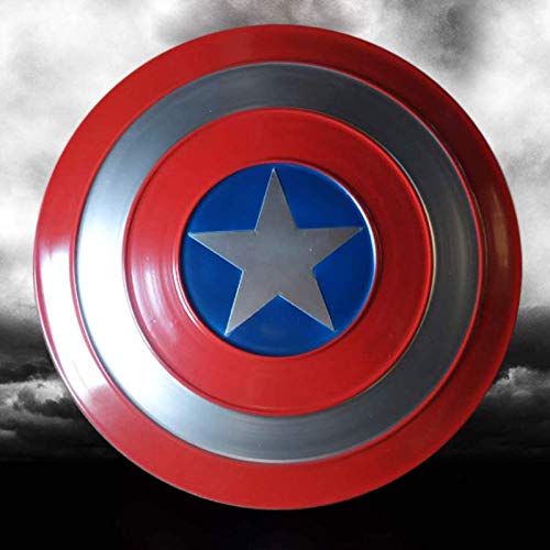 47Cm Escudo Capitan America Metal 1: 1 Adulto Apoyos de Película Niños Hierro Forjado Capitán América Shield Capitán Disfraz de Metal Shield