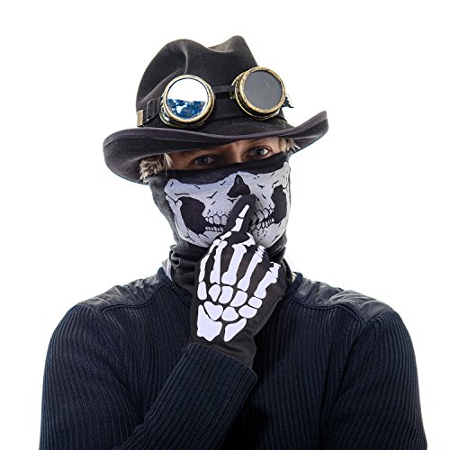 5 Piezas de Pasamontañas de Calavera Máscara Facial de Tubo de Poliéster de Motocicleta Bicicleta Bragas de Cabeza de Halloween