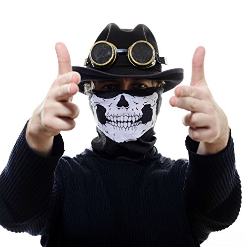 5 Piezas de Pasamontañas de Calavera Máscara Facial de Tubo de Poliéster de Motocicleta Bicicleta Bragas de Cabeza de Halloween