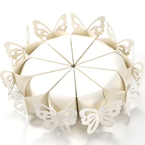 50 Mariposas de Perlas para Boda para Marcado de Mesas y Sujetador de Arroz/Confeti 
