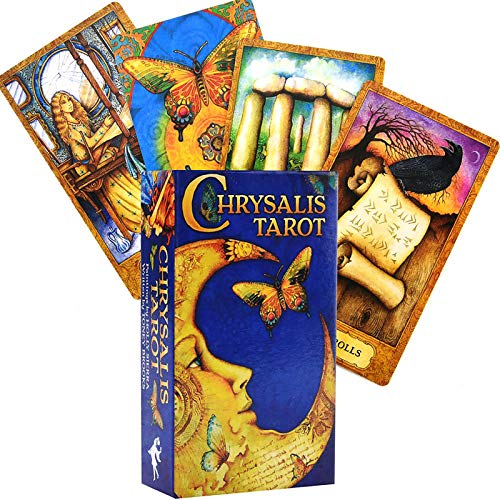 78 Cartas de Tarot, Chrysalis Tarot Cards, Divertidos Juegos de Cartas de Tarot Deck, Inglés Completo, Juegos de Fiesta Familiar, Guía de Instrucciones en PDF