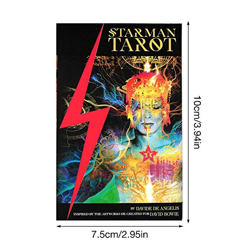 78 Cartas Starman Tarot Davide De Angelis Adivinación de Tarot ansiosamente anticipada para Principiantes Amigos Jugando Tarjetas de Juego de Mesa de Fiesta Familiar
