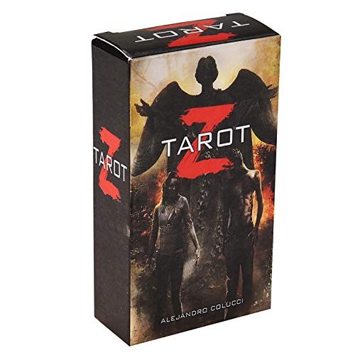 78 Piezas de Cartas de Tarot, Temas Oscuros Tarot Z Kit Cartas de Tarot, inglés Completo, Divertido Juego de Mesa Zombie Tarot Deck Juego de Cartas Adivinación
