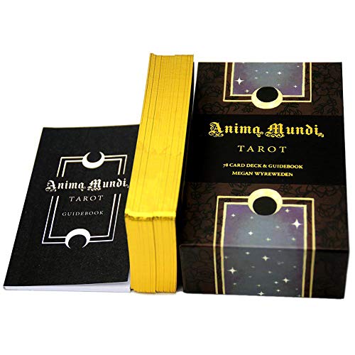 78pcs Anima Mundi Tarot Deck Card Deck con Libro de guía Nature Deck Cartas de adivinación Oculta Juego de arcanos Mayores y Menores Origen Dorado