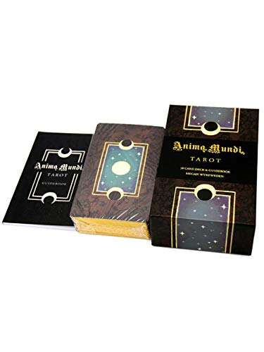 78pcs Anima Mundi Tarot Deck Card Deck con Libro de guía Nature Deck Cartas de adivinación Oculta Juego de arcanos Mayores y Menores Origen Dorado