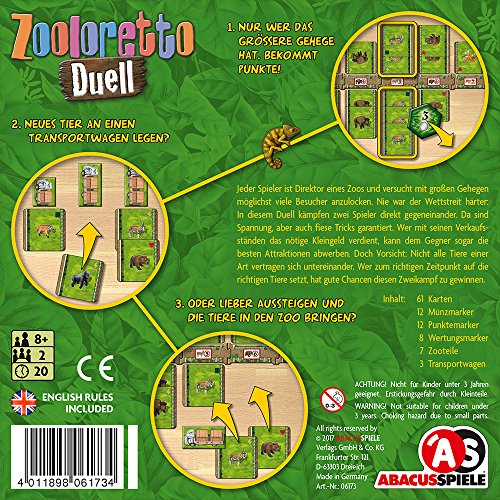 ABACUSSPIELE 06173 Zooloretto Duell - Juego de Mesa (Contenido en alemán)