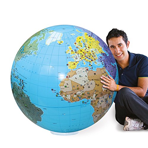 Abysse - 060F - Globe Gonflable Monde - Taille 85 cm