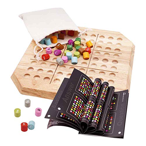 ALEOHALTER Memory Match Stick Chess, Sudoku de Madera Juego de ajedrez, Dígitos 1 a 9 Sudoku Juego de Mesa Ajedrez para Pensar Juego para niños Educativo
